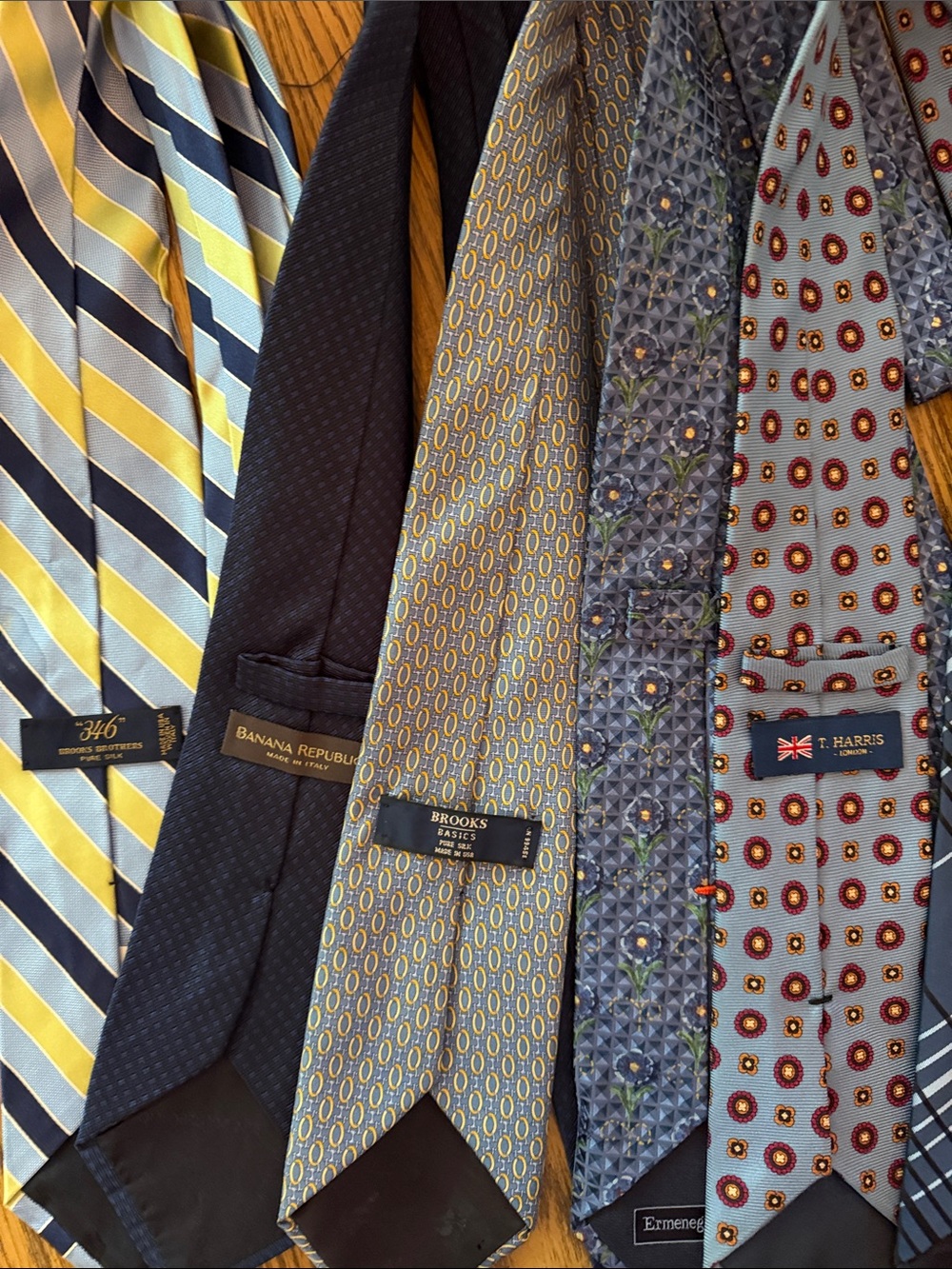 10 Men’s Silk Tie Lot Zegna Brooks Brothers J.Crew Tie Bar Banana Republic - Picture 10 of 14